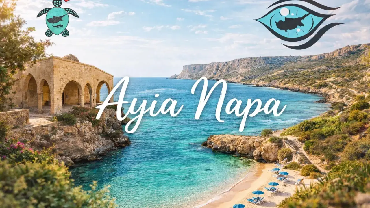 Piękna zatoka z turkusową wodą, piaszczysta plaża z leżakami i parasolami, ruiny budowli i klify. Ayia Napa atrakcje zapraszają!