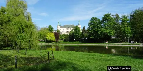 Pałac Biskupów Krakowskich w Kielcach, otoczony zielenią i stawem, to idealne miejsce na relaks. Atrakcje dla dorosłych w Kielcach czekają!