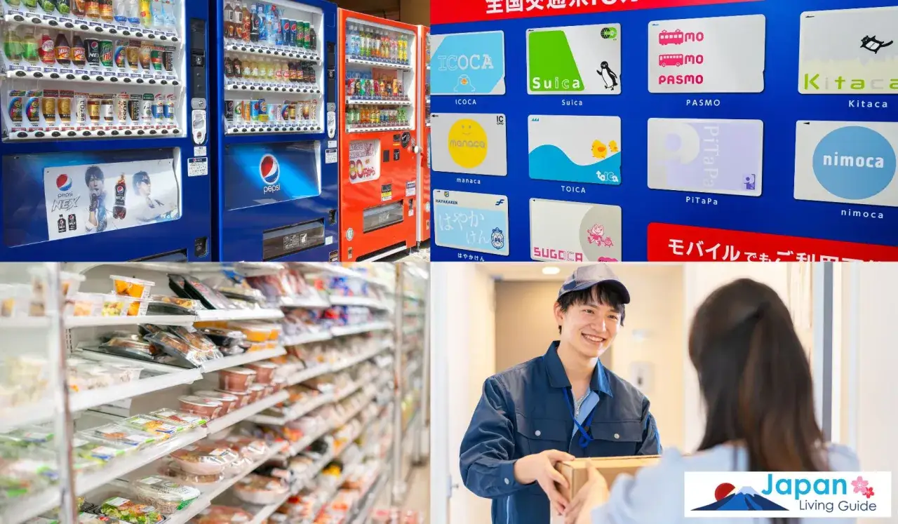 Ciekawostki o Japonii: automaty z napojami, karty transportowe, sklep spożywczy i dostawa paczki.