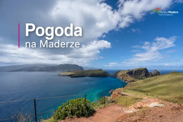 Malownicza zatoka i skaliste wybrzeże Madery. Pogoda w grudniu zachęca do podziwiania krajobrazu.